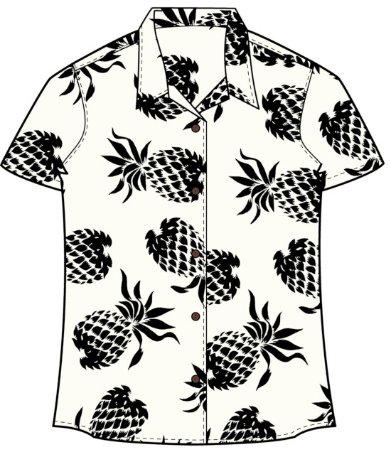 Women's Hawaiian Shirt- Made in USA- 100% Cotton